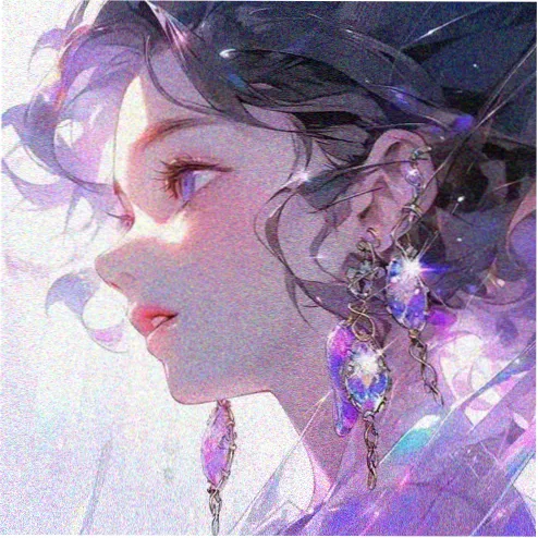 双人侧脸剪影动漫情侣头像